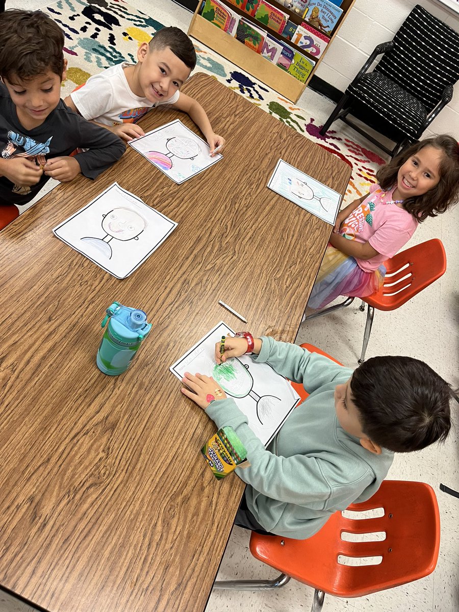 mrs_falcon's tweet photo. We read the book Our Class is a Family!   We talked about the importance of treating everyone with respect and kindness. I had them draw themselves and I am going to hang it outside my classroom to show all of Rayburn my amazing family 💕. @Rockets120 https://t.co/Nt5T7xraYl
