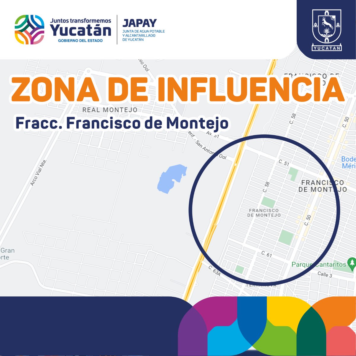 JAPAYOficial's tweet photo. #Aviso

Mañana jueves 25 de agosto, nuestro personal dará mantenimiento al sistema  de Francisco de Montejo,  de 9 p.m. a  5 a.m. del viernes 26, lo que ocasionará falta de suministro en la siguiente zona de Influencia en ese horario.
Invitamos a tomar sus previsiones. 👇 https://t.co/dmQmOx7aKC