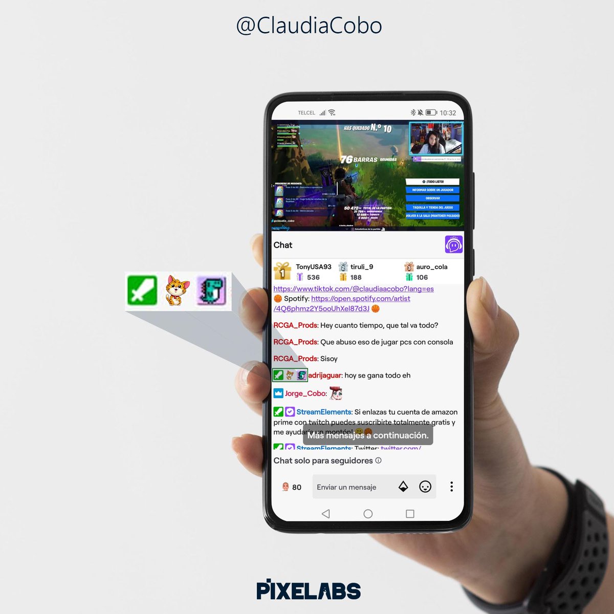 PixelabsMkt's tweet photo. Les compartimos el trabajo realizado para la #streamergirl @claudia_cobo ✨ feliz de que el trabajo de nuestro #magoilustrador esté presente hasta España 🇪🇦
.
#Pixelabs #agencia #marketingdigital #twitch #emblemas #suscriptores https://t.co/NQTxEpvlAp