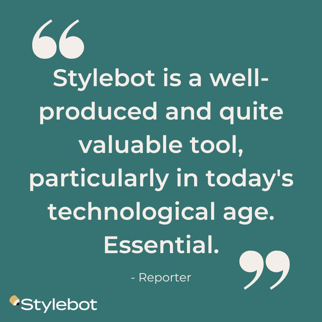 It's ~essential~ to our team that Stylebot makes editing faster, easier and more fun for anyone in a newsroom, so we love to hear it 🙌