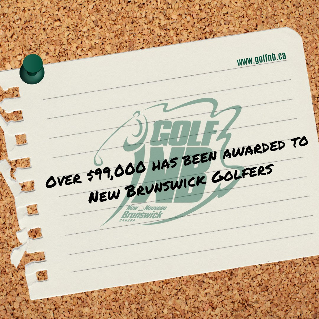 Golf NB annually awards University Scholarships to be used towards the cost of tuition at any recognized University or College. 

Learn More 🔗 loom.ly/sTej8TI