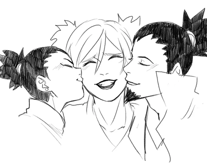 smooch for Temari from her boys on her day 