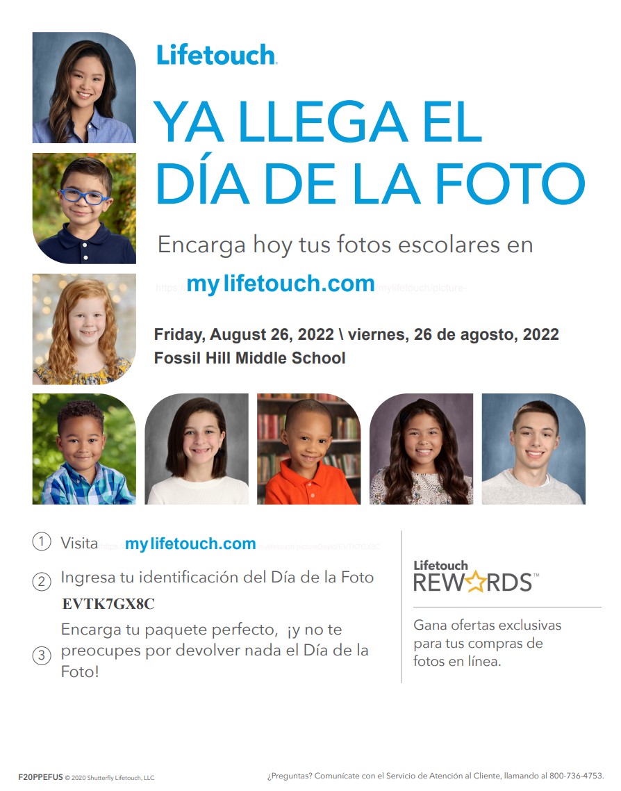 Picture Day is this Friday, August 26 at Fossil Hill!!!