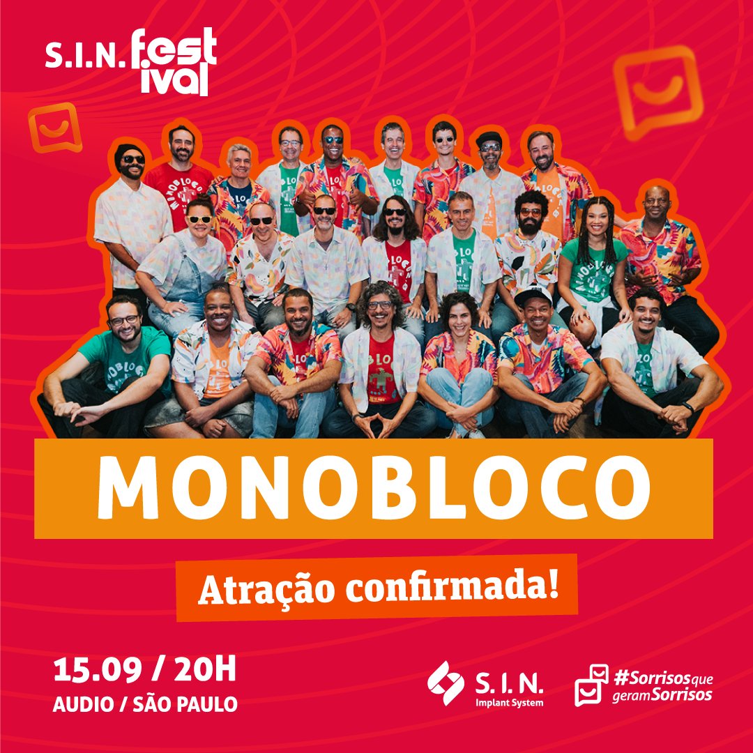 sin_implant's tweet photo. E no S.I.N. Festival, o Monobloco tem presença confirmada! 🎉
Agora a pergunta é: onde VOCÊ estará quando essas músicas começarem a tocar?

Garanta seu ingresso falando com nossa Central de Atendimento! https://t.co/2Gupq7CYLF