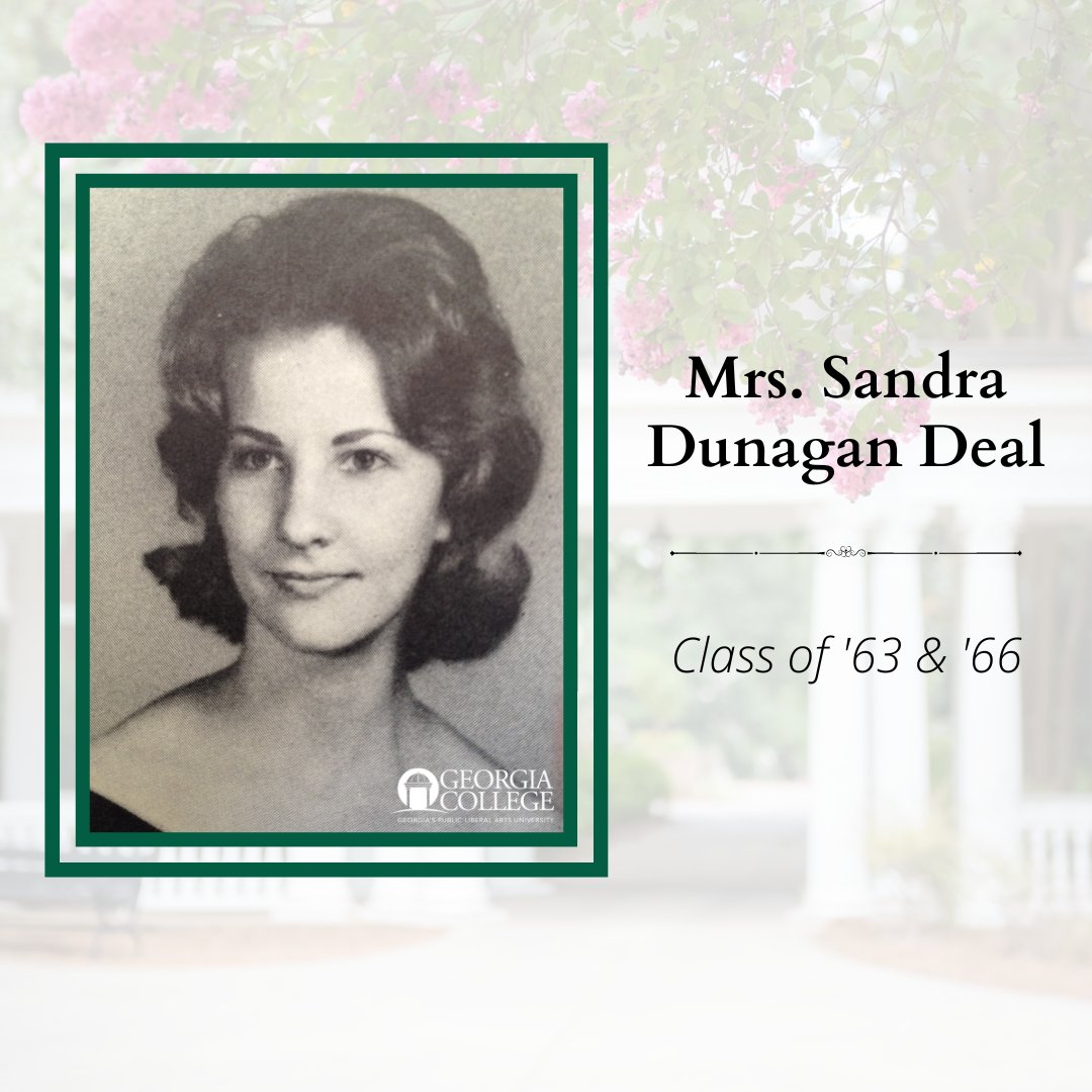 gcsupresident's tweet photo. It is with a heavy heart that we acknowledge the passing of beloved GC alumna and former First Lady of Georgia, Mrs. Sandra Dunagan Deal. 

Please join me in extending our deepest sympathy to Governor Deal and the Deal family.

More at https://t.co/eY04tbEQeR https://t.co/U69Ysufis6