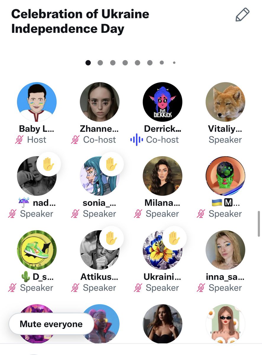 zhannetpodobed's tweet photo. Happy Independence Day of Ukraine in Twitter!
Special thanks to @BlockGeekDima @RealKatoOG @web3_Berliner @rogacheva_art @AttikusNFT for coming
It was cool to host w/ @_BabyLeader @Leroosh_Derrick
Thanks for the organization @Kara_Rey_art
Thanks to all guests for coming 💛💙 https://t.co/KRxnHWflcn