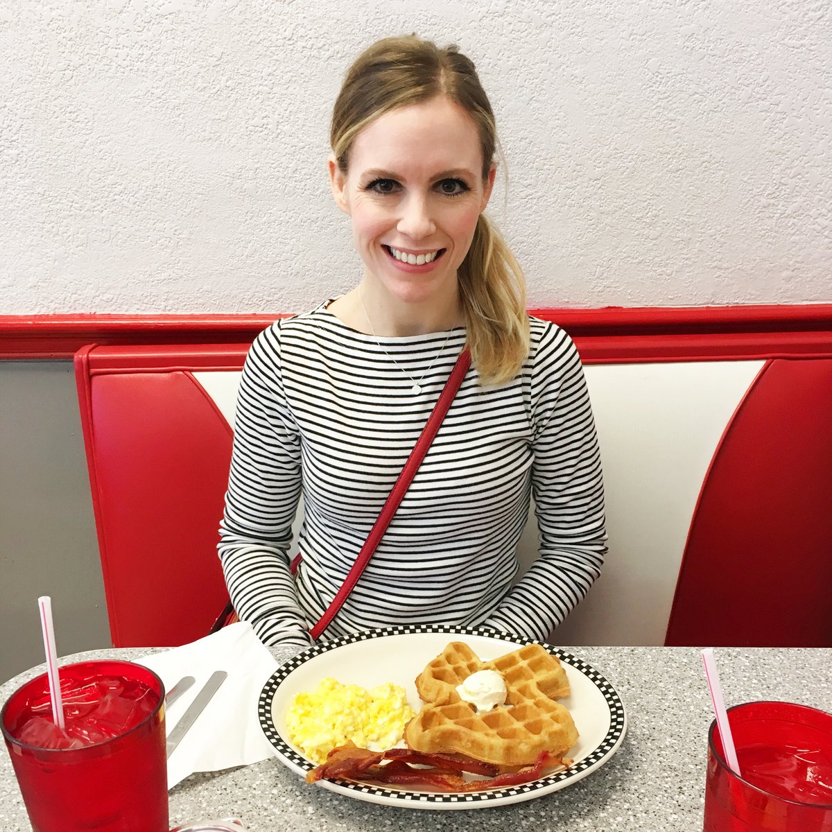 reesetraves's tweet photo. Happy National Waffle Day! #texaswaffle https://t.co/Y4hNUJpNiY