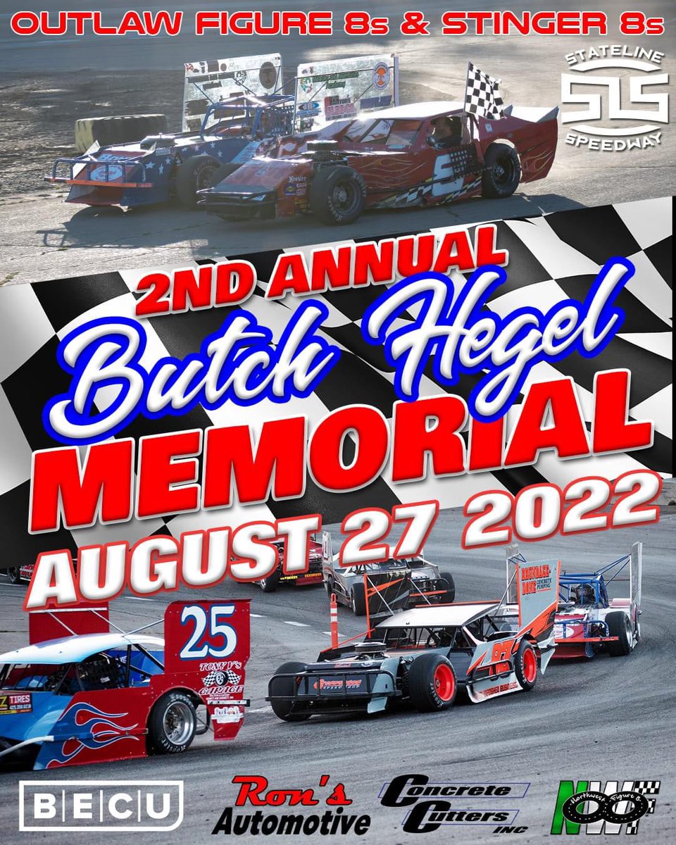8_northwest's tweet photo. Thank you Findlay Stadium Stateline Speedway BECU  RaceCals Conley Family Roadside Spokane Concrete Cutters and Ron's Automotive for making this happen!!! See you all at the track! #keepracingfun #racingisforeveryone #ButchHegelMemorial https://t.co/BEp1FzuQyZ