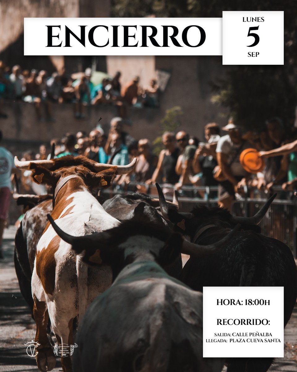 ComiTorosSgb20's tweet photo. El lunes de toros tenemos la mayor novedad de esta semana taurina: un encierro que recorrerá la calle larga hasta llegar a la plaza de la Cueva Santa🏃‍♂️🐂

Una idea que llevamos arrastrando desde que nos quedamos la comisión en noviembre de 2019 y que nos hace muchísima ilusión🤗 https://t.co/gosJLKqizg