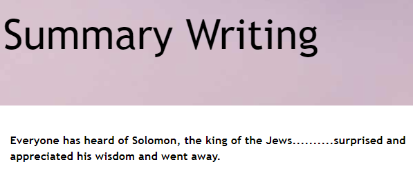 blogsforenglish's tweet photo. Everyone has heard of Solomon, the king of the Jews..........surprised and appreciated his wisdom and went away.
Read continue: https://t.co/tLRiJPRHo3
#SummaryWriting #Summary #EnglishSummary #WriteaSummary #SummaryWritingforschool #education #usa #uk #canada #australia #US https://t.co/JJegXWVeP6