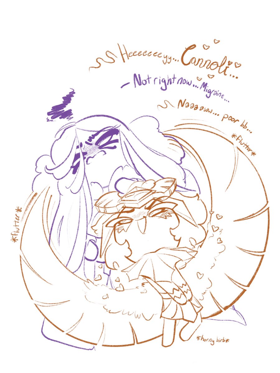 Gateau_Dough's tweet photo. Posting this here too bc it’s horny birb season 

Nickname’s bc he’s good at piping xD https://t.co/SmRisxGAXd