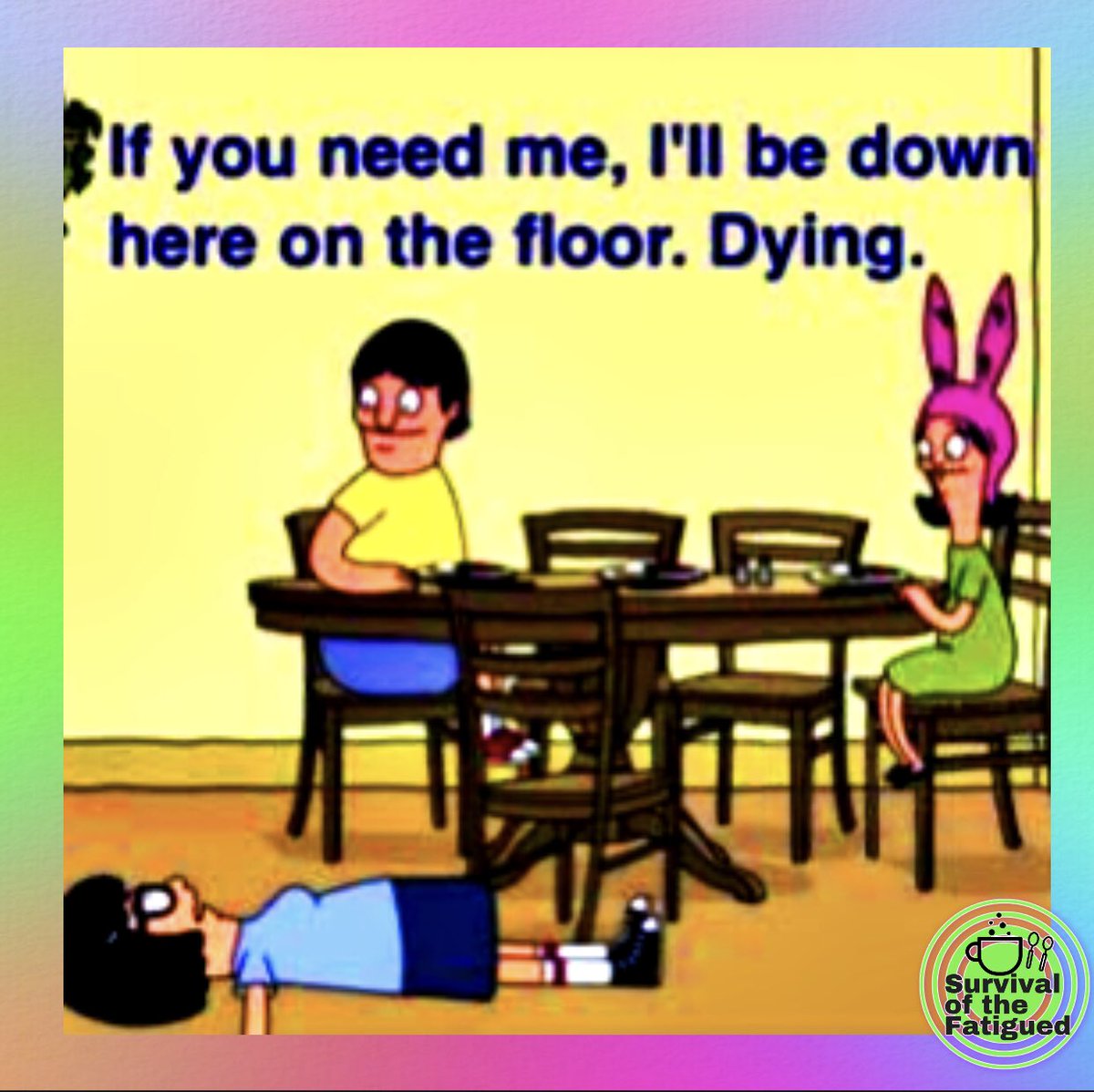 FatigueTheory's tweet photo. How I feel this week: 

#CFSlife #CFS https://t.co/m3pveDx0So