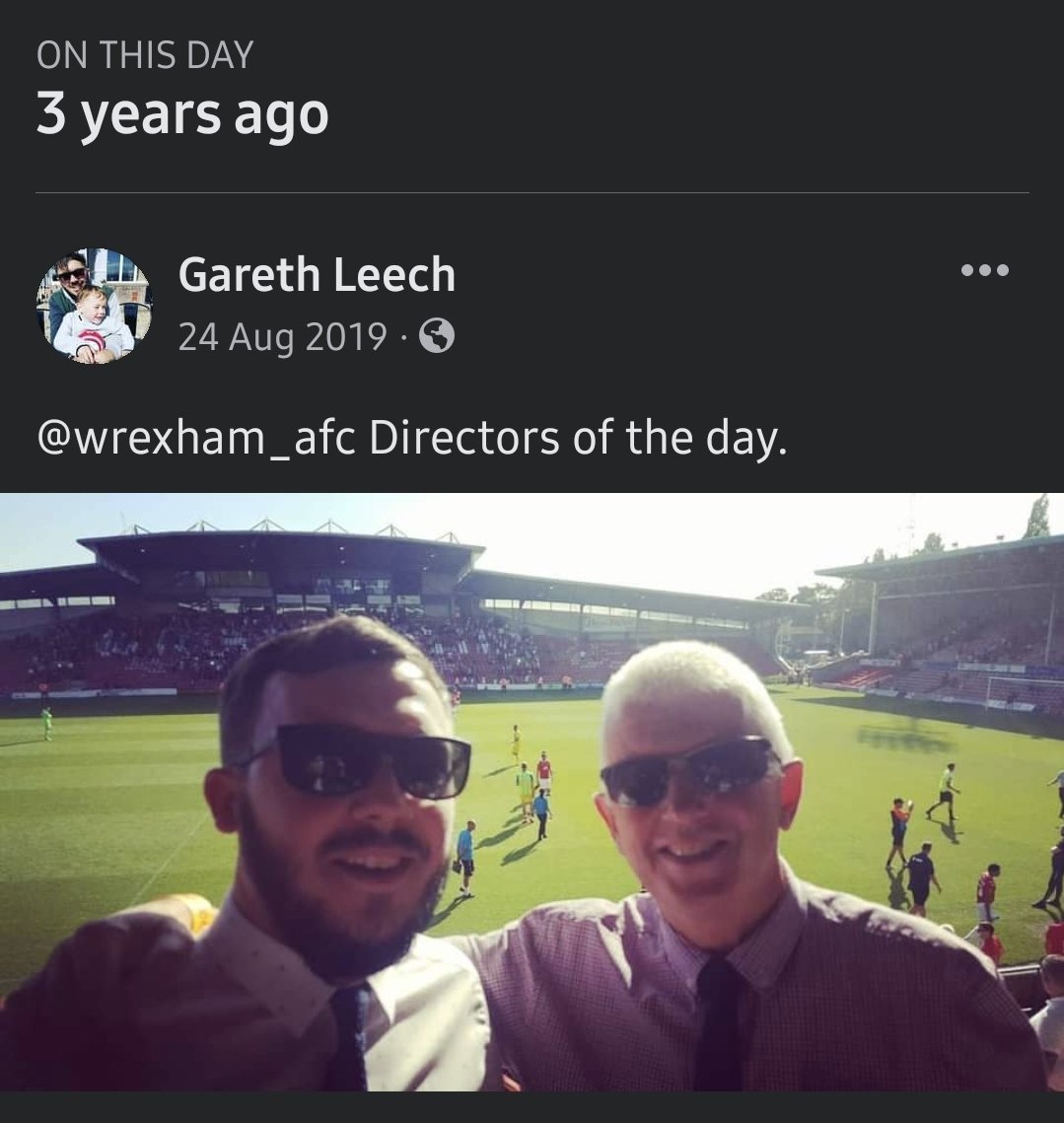 GazL23's tweet photo. 3 years ago me and my dad got to represent @Wrexham_AFC as the Supporters Trust directors for the day. Little did we know that 3 years later the club would be pretty much a global name ran by @VancityReynolds &amp; @RMcElhenney and on the verge of something special
#WrexhamFX https://t.co/bd1ZYDJXr1