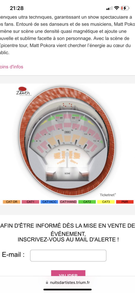 TaylorCPRN's tweet photo. Voilà les tarifs pour l’#EpicentreTour et la salle ♥️ Ça va être de la folie 🥰 https://t.co/fKX1eZHnfI