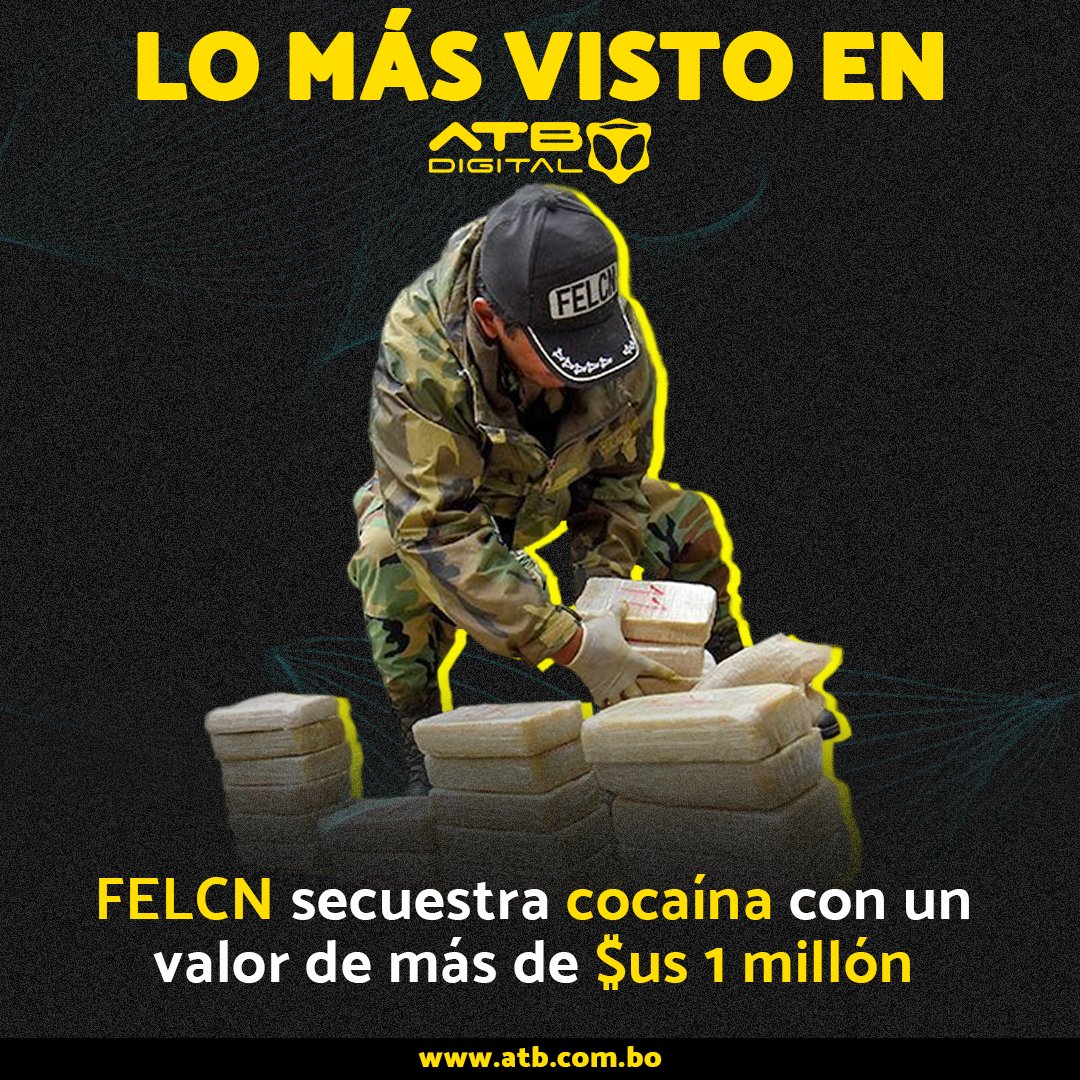 EnConexionbol's tweet photo. #LoMásVistoEnATBDigital El Ministerio de Gobierno informó que en la provincia Yacuma en #Beni, las patrullas del #GIOE Amazonía, de la #FELCN lograron hallar 450 paquetes con un precio en el mercado de más de 1 millón de dólares.
Entérate más en ▶️▶️▶️ https://t.co/9BGDVzKM2n https://t.co/IHXEFX5kYh