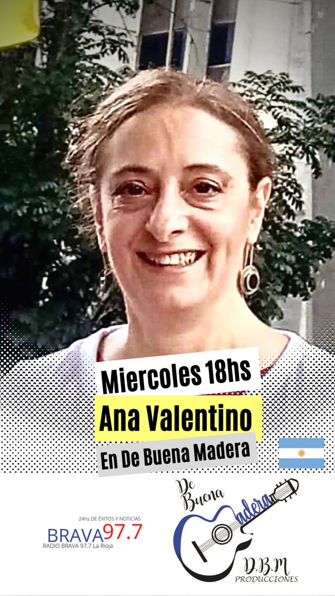 MaritoSanchez18's tweet photo. Hoy los esperamos a todos y todas a partir de las 18:00hs y hasta las 20:00hs en el programa hecho para vos... @DeBuenaMadera01 por @RadioBrava977 y por #ViewTV Canal 905🎙️🎧📻📺.
Hoy tendremos la visita de dos mujeres espléndidas y de lujo✌🏻... #Ana #Maria #Valentino
(Hilo)⬇️ https://t.co/WyiirJrxlC