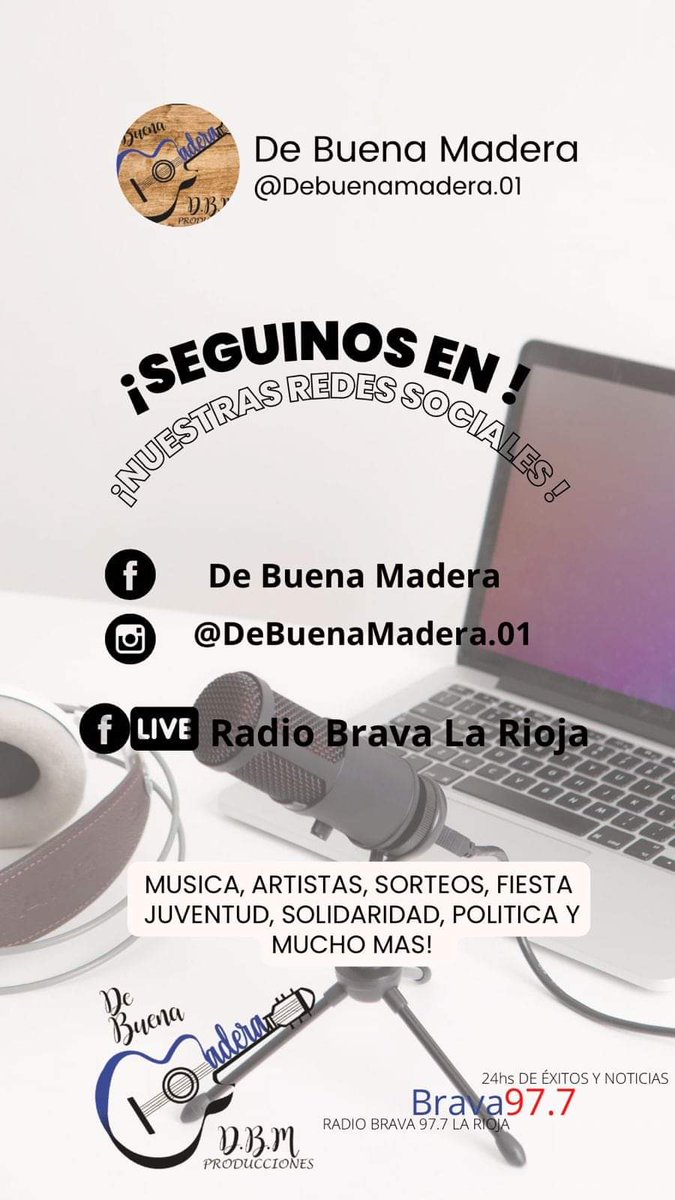MaritoSanchez18's tweet photo. Hoy los esperamos a todos y todas a partir de las 18:00hs y hasta las 20:00hs en el programa hecho para vos... @DeBuenaMadera01 por @RadioBrava977 y por #ViewTV Canal 905🎙️🎧📻📺.
Hoy tendremos la visita de dos mujeres espléndidas y de lujo✌🏻... #Ana #Maria #Valentino
(Hilo)⬇️ https://t.co/WyiirJrxlC