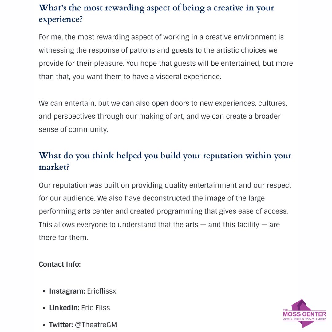 Check out👀 this amazing Canvas Rebel article with our very own <a href="/TheatreGM/">Eric Fliss</a> ‼️👏