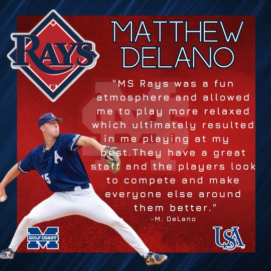 MS Rays Baseball (@mississippirays) on Twitter photo Alumni Spotlight- Matthew DeLano - MGCCC/USA Thanks for setting the foundation for our program! #RaysUp <a href="/MCDeLano15/">Matthew DeLano</a> <a href="/MGCCC_Baseball/">MGCCC Baseball</a> <a href="/ZachAllen40/">Zach Allen</a> <a href="/rckell/">Robert Keller</a> <a href="/corleyreynolds9/">Corley Reynolds</a> Alumni Spotlight- Matthew DeLano - MGCCC/USA Thanks for setting the foundation for our program! #RaysUp <a href="/MCDeLano15/">Matthew DeLano</a> <a href="/MGCCC_Baseball/">MGCCC Baseball</a> <a href="/ZachAllen40/">Zach Allen</a> <a href="/rckell/">Robert Keller</a> <a href="/corleyreynolds9/">Corley Reynolds</a>