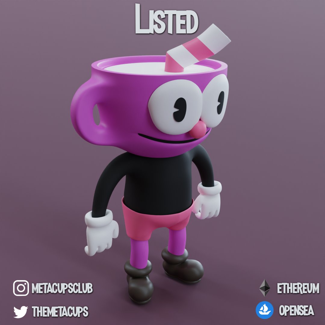 TheMetaCups's tweet photo. Listed! 🔥
0.002-0.005 eth
Check out link in my bio 📥
#nfts #nftartists #artwork #nftcollection #nftcreator #digitalart #nftartists #digitalartist #cryptoartwork #creator #cryptoart #cryptoartist #opensea #openseaart #nftcollectors #nftartwork #nftgiveaway #MetaCups #nft #nftart https://t.co/8ZFZmuQJ5y