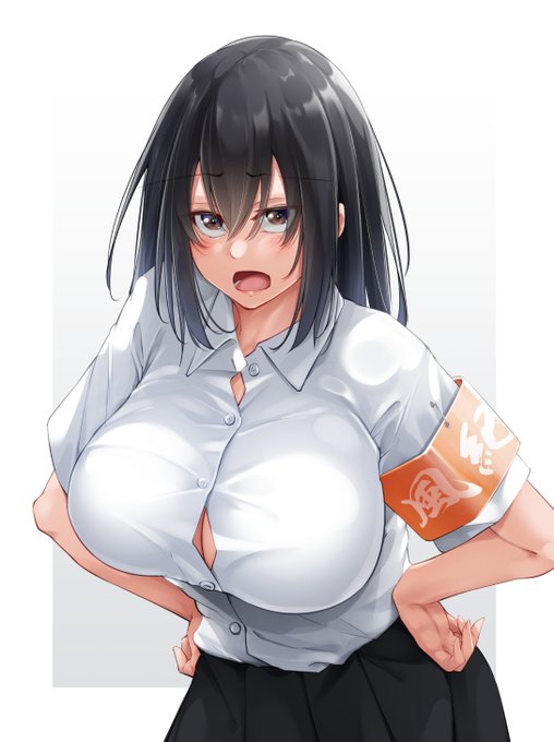 このおっぱいで風紀委員は無理があるでしょ
#オリジナル 