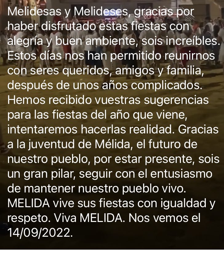 aytomelida's tweet photo. https://t.co/WO0kFg3s0d