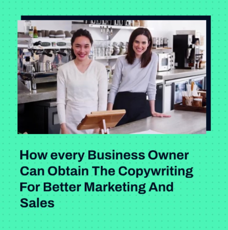 Use_Technology's tweet image. How every Business Owner Can Obtain The Copywriting For Better Marketing And Sales buff.ly/3AoA3Bo
#business #sales #copywriting #content