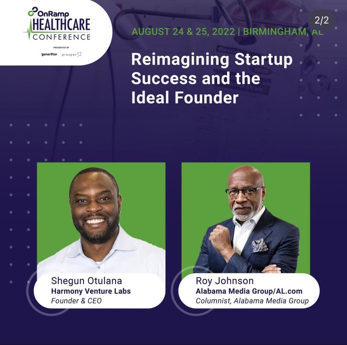 <a href="/OnRampHealth/">OnRamp Healthcare</a> Care Conference has officially kicked off with keynote speaker, <a href="/sotulana/">Shegun Otulana</a>, and journalist, <a href="/roysj/">Roy S. Johnson</a> talking healthcare, entrepreneurship and the incredible impact of Black startup founders in the venture capital space.