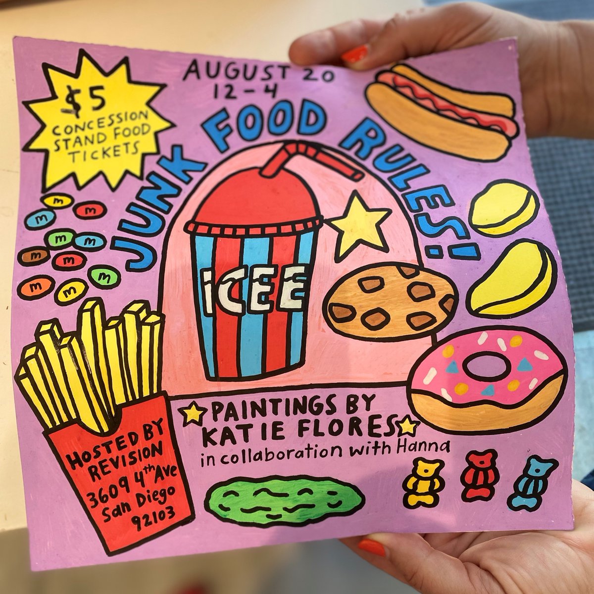 Adjoinorg's tweet photo. Our CEO, Wendy Forkas, attended Revision San Diego Junk Food Rules Art Exhibition! Shoutout to all of the incredibly creative artists!
#idd #inclusion #specialneeds #disability #disabilities #nonprofit #adjoin #adjoinveterans #veterans #nonprofits #volunteer #donate #art https://t.co/mKPdMliEoR