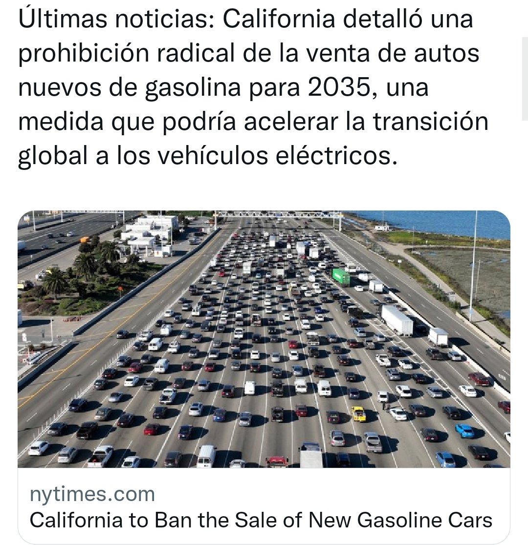 En 12 años no se podría comprar un vehículo a gasolina en California. Por eso acelerar los vehículos eléctricos en México es crucial.