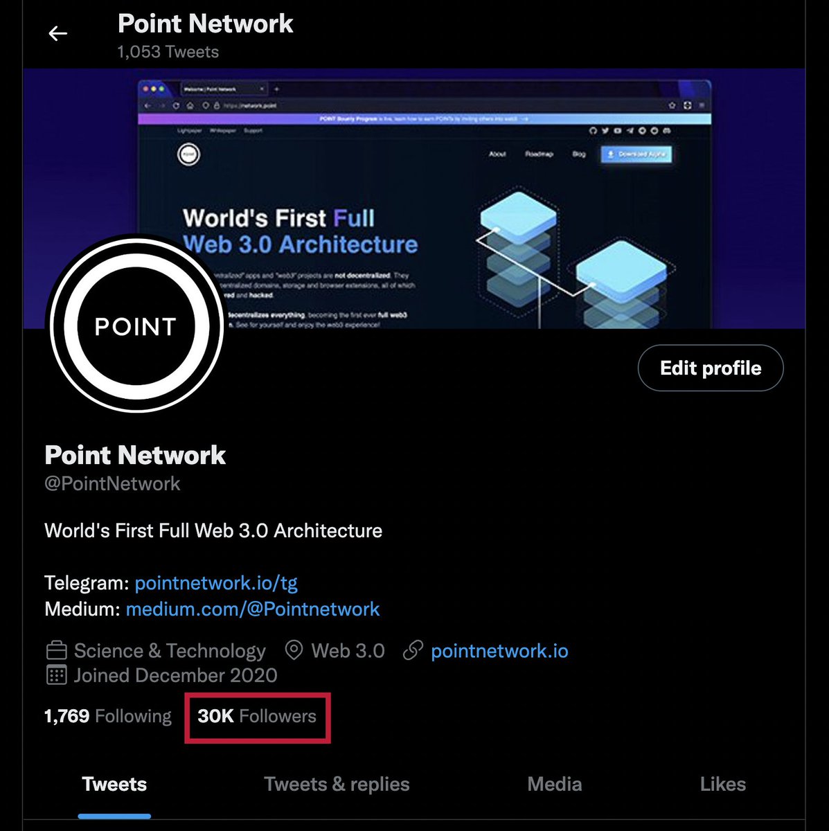 PointNetwork's tweet photo. 🥳 We have reached 30K followers!🎯

In large extent thanks to our very active community, proselytizing World's First Real Web3!

Thanks all, and LFG! 🛸🛸🛸 https://t.co/767rkeXPNt