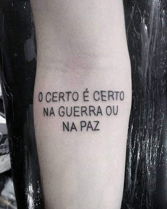 O certo é o certo.