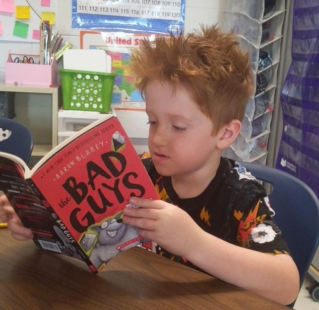 mslanenga's tweet photo. Jumped into the new school year and dove right into a good book. #hornetstrong #weare126 #hg126 @dist126_hg https://t.co/UkD9vws6EC