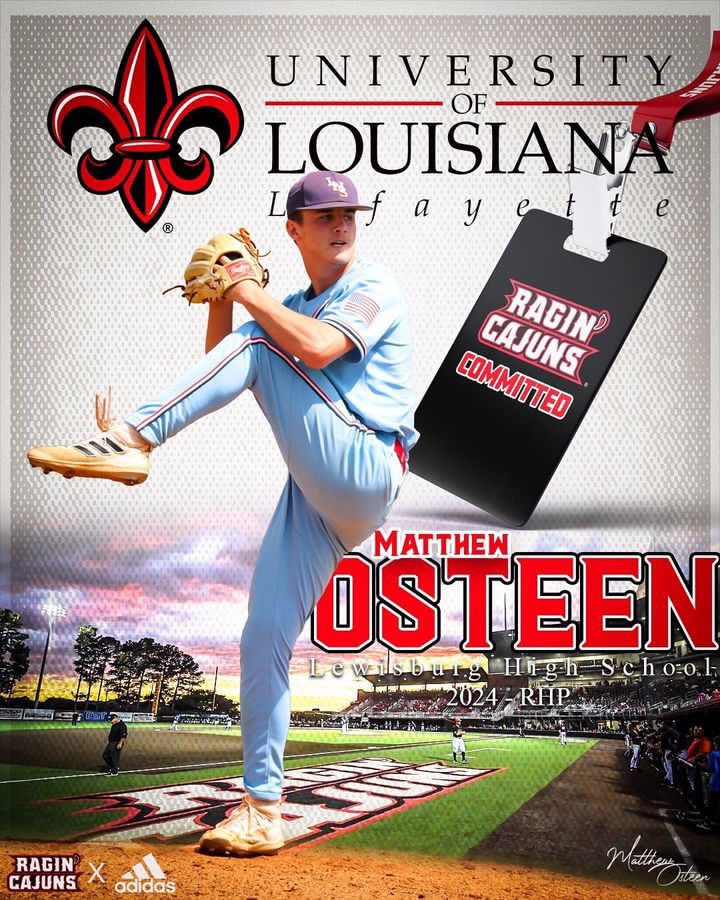 I’m extremely blessed and honored to say I have committed to the university of Louisiana-Lafayette to play baseball and continue my academics. Thank you to everyone that helped me get to this point. 
<a href="/EasleyBaseballC/">Easley Baseball Club</a> <a href="/TheBurgbball/">LHS Baseball</a> <a href="/R_cagle7/">Rusty Cagle</a>