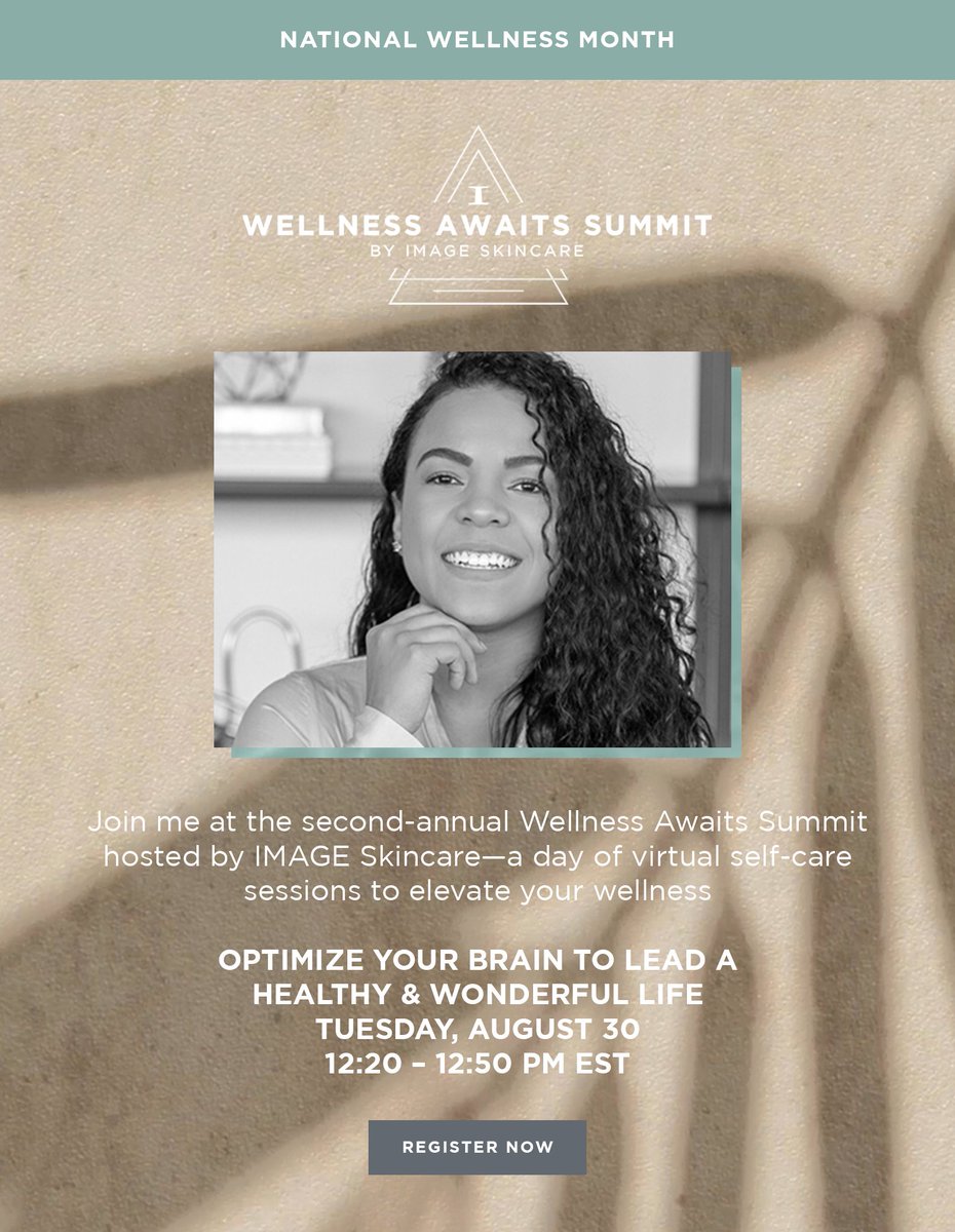 candycalderon_'s tweet photo. This Aug 30th, @imageskincare has invited me for their second-annual Wellness Awaits Summit! I'll talk about the gut-brain connection and give you strategies to optimize your #brainhealth. JOIN us https://t.co/32ta8nfrUV
It's FREE! #ImagePartner #imageskincare #wellnessawaits https://t.co/QDum3wMJU3