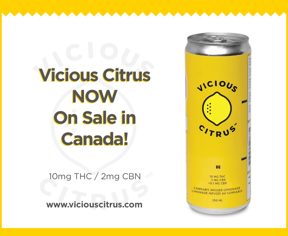 Vicious Citrus #lemonade is now officially retailing in #Canada and available for purchase in the province of Ontario! #ViciousCitrus