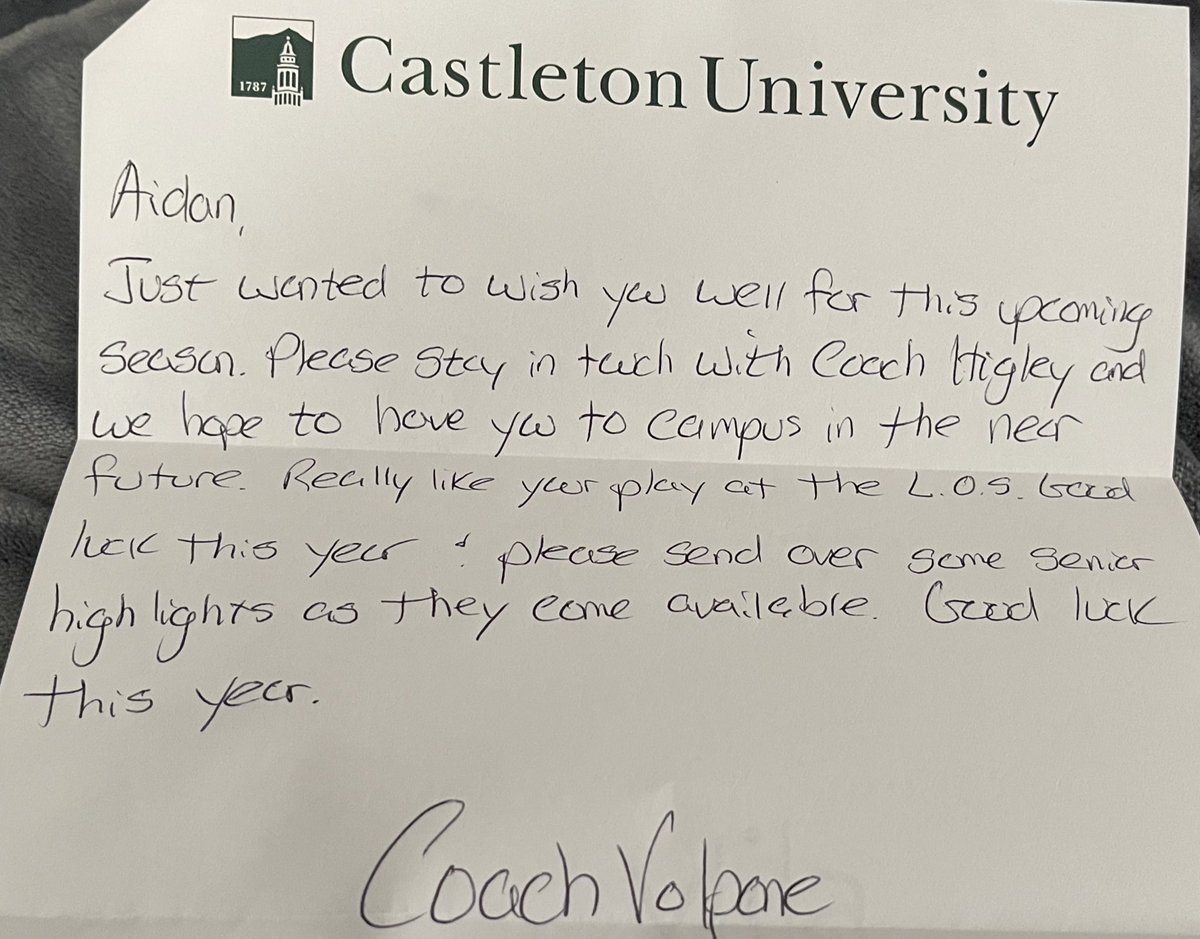 Thank you @CoachVSpartans for the letter!!! very appreciated to receive it!