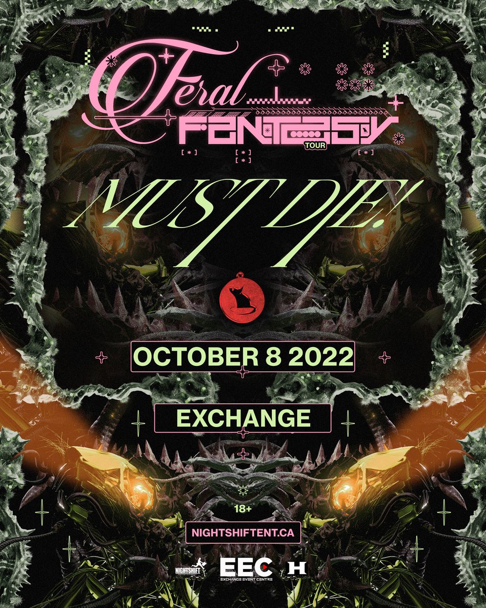 HecticEvents's tweet photo. WPG // MUST DIE! FERAL FANTASY TOUR 🐀✨🎶

Acting as a rebellious force &amp; the main antagonist of bass music, @MUSTDIEmusic returns Oct 8, 2022 to unleash genre-bending CHAOS at Exchange Event Centre!

⚠️ FREE ENTRY before 10:30pm w/ rsvp
→ https://t.co/EjrS0J7eYi https://t.co/E1iXH5xCvp