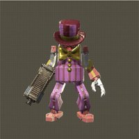 clownofthe_'s tweet photo. today's clowns of the day are the amusement park machines from NieR! https://t.co/vFC3HcKvyK