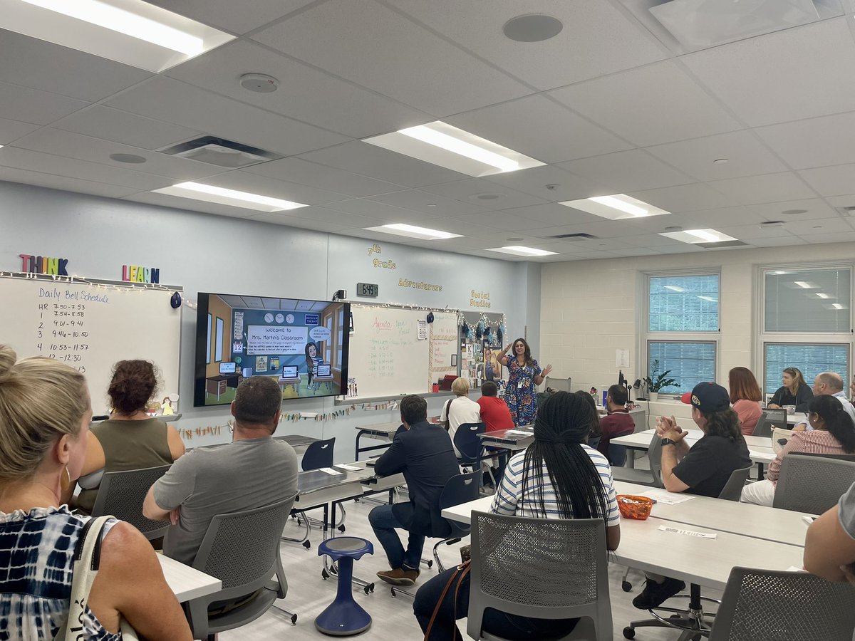 DrKimCockley's tweet photo. Such an impressive night at 7th grade Open House. Our teachers rock! And so do our families!! We loved learning about life in 7th grade, and most importantly, how much our teachers care! @hudsonohschools https://t.co/ZXdSExEwUd