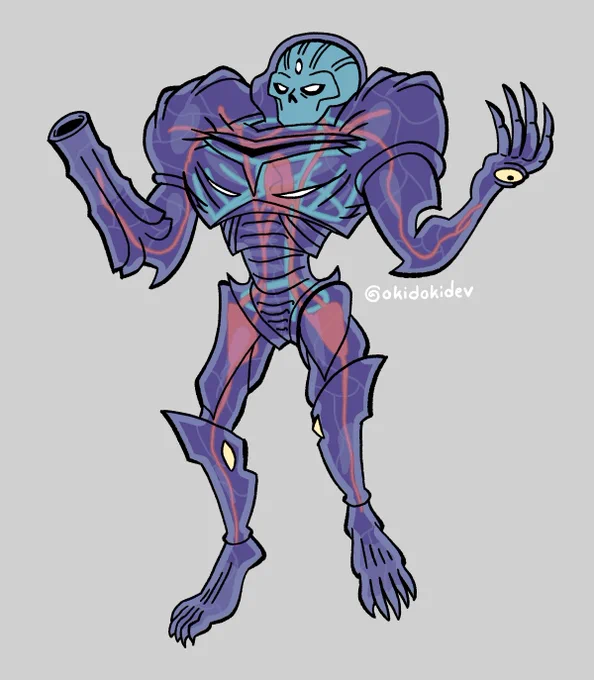 Commission for  of Dark Samus from Metroid Prime 2. Thank you very much! 