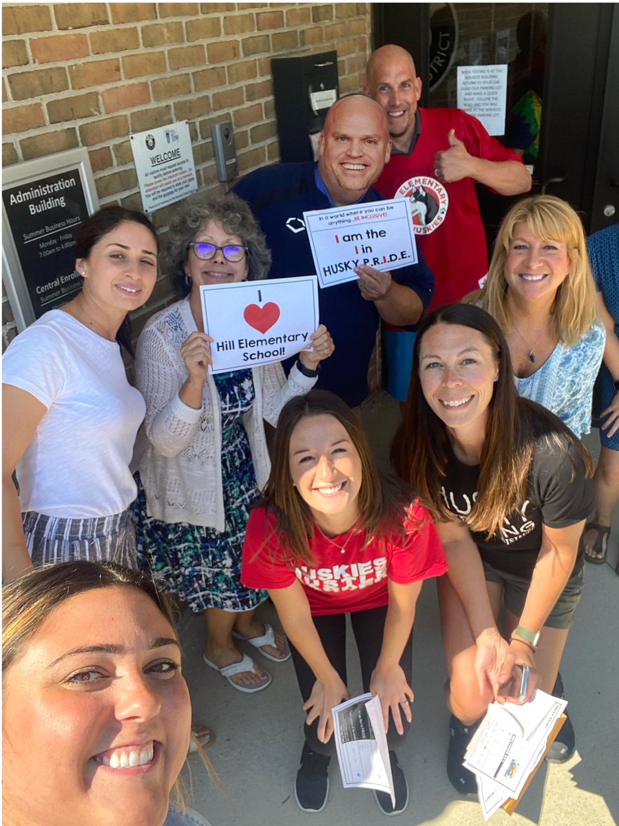 kmkolber's tweet photo. We went on a search today for @RMMachesky during our #roadrally…so lucky we found him!😂 So excited to kick-off another year @Hill_Huskies with the best staff ever!❤️ https://t.co/dwNXDUv6g8