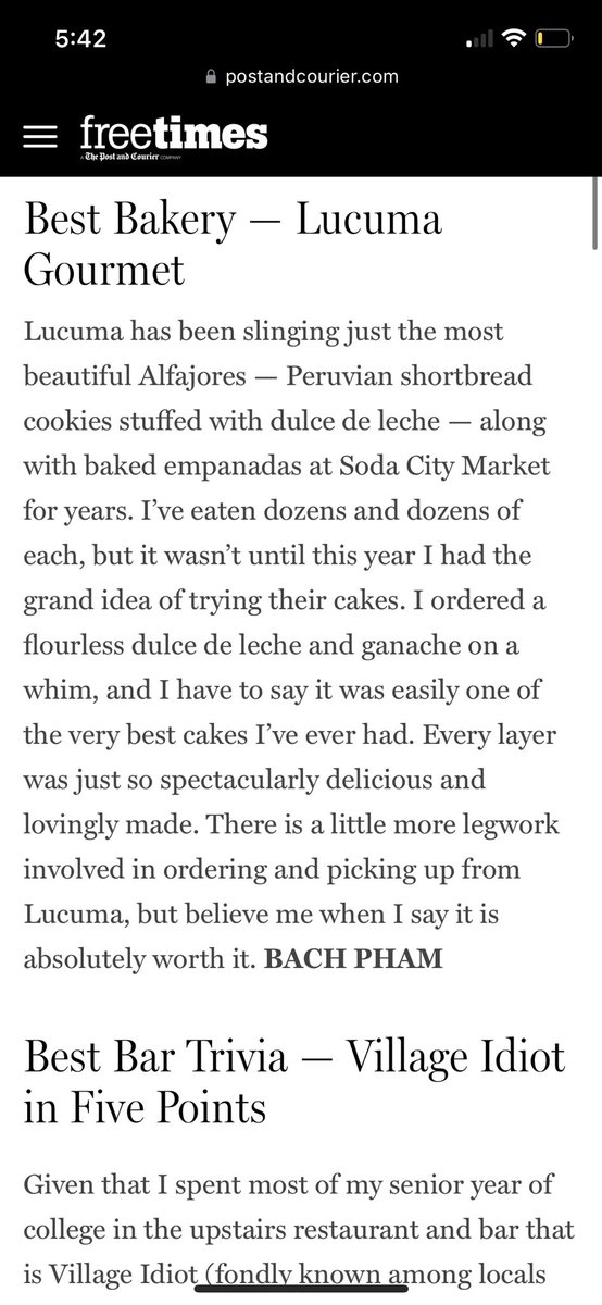 Best Of is always one of my favorite times of the year. Congrats to the winners, and shoutout to my writer’s picks: <a href="/peaceofsoulsc/">A Peace of Soul Vegan Kitchen</a>, <a href="/WUSCFM/">WUSC-FM Columbia</a>, and Lucuma Gourmet.
