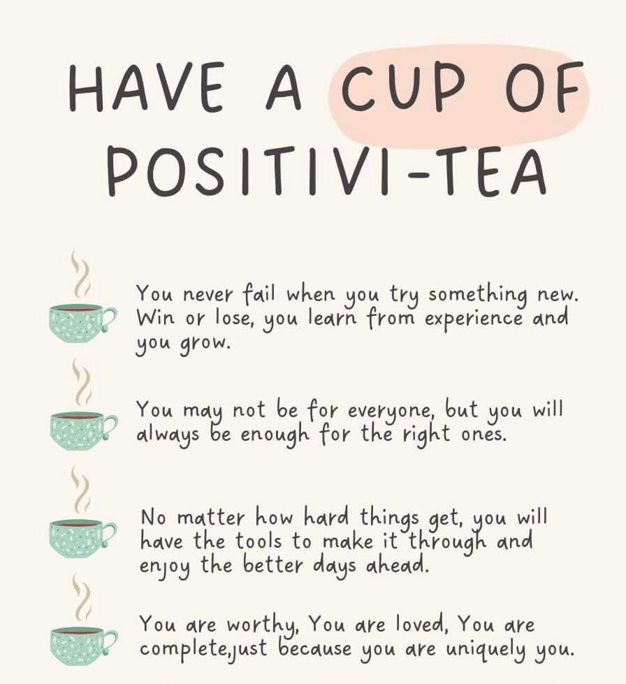 NbpWellness's tweet photo. Have a Cup of Positivi-Tea
#nbwellness @NbpWellness https://t.co/YeWK9IiUGm