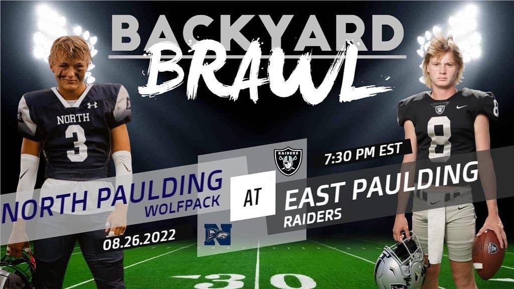 Don’t miss the Backyard Brawl between the Wolfpack and the Raiders this Friday! We’re packing the Bone Yard in black with a Raider Black-Out! Get your tickets today! Link in bio! 🏈 WE. ARE. EAST. 🏴‍☠️ #OneRaider