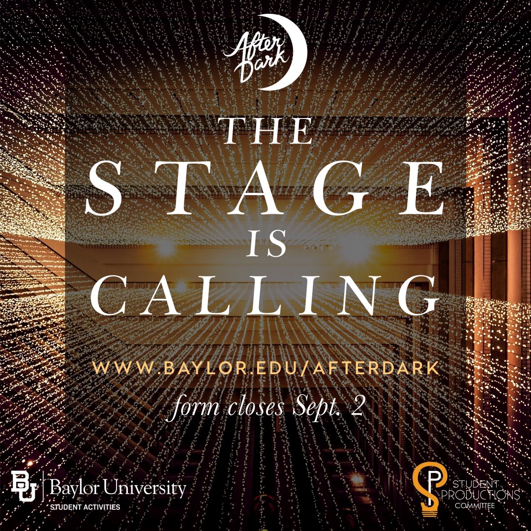 Do you sing 🎤, dance 🪩, tell jokes 😂, juggle 🤹? Come perform at After Dark - Baylor’s Annual Variety Show featuring student talent in dance, comedy, musical theater, and more! Apply using the link in our profile.