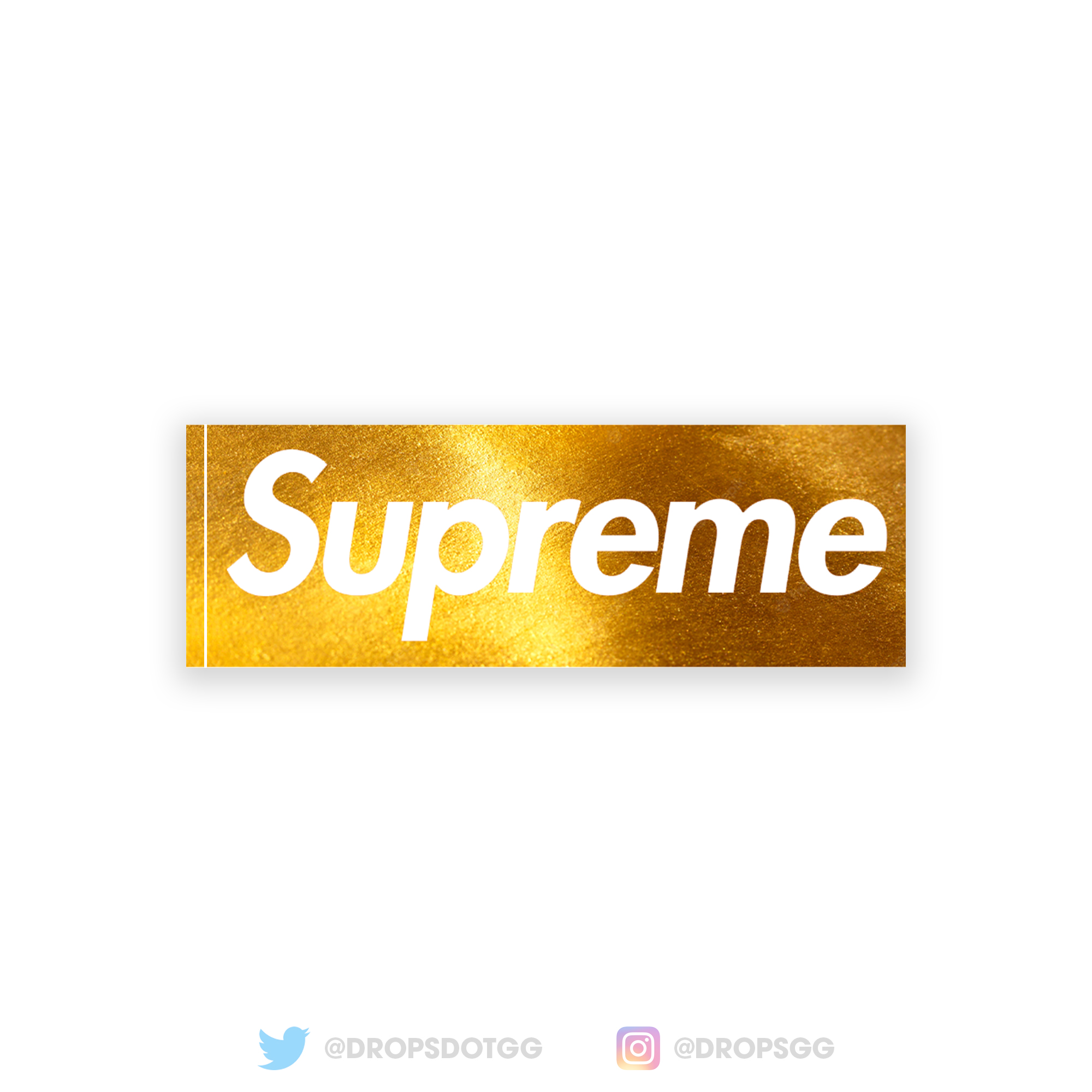 Supreme gold box best sale logo