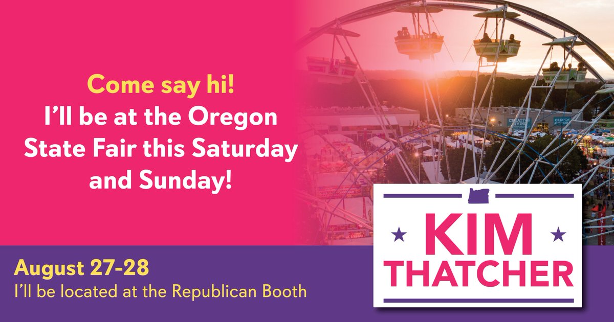 I will be at the state fair in the Oregon Republican Party booth at these times.

Saturday 8/27 9:45-1
Sunday afternoon 8/28 2-4… +?