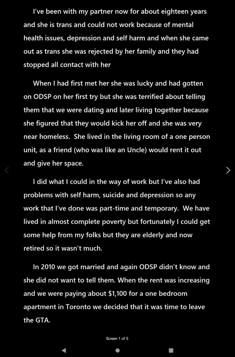 Mitchell Tremblay в Twitter: „Today I have the honor and privilege of  posting a story shared to me anonymously via DMs. These hidden stories  represent the rest of the iceberg in #ODSP
