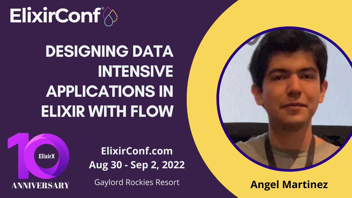 Sometimes you have to go with the flow.

Find out how you can with Angel Martinez at his talk "Designing Data Intensive Applications in Elixir with Flow" at <a href="/ElixirConf/">ElixirConf</a> US 2022!

2022.elixirconf.com/speakers/angel…

#MyElixirStatus